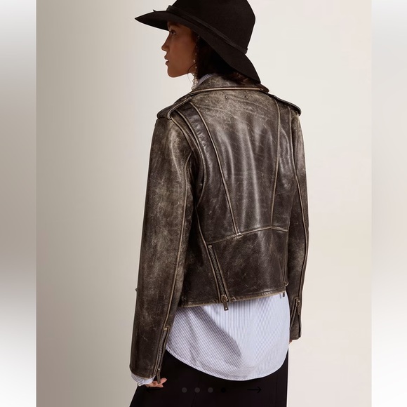 Golden Goose Distressed Leather Jacket - Picture 2 of 4